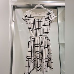 Black & White Skater Dress